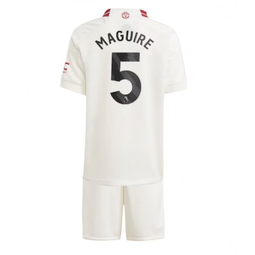 Otroški Nogometni dresi Manchester United Harry Maguire #5 Tretji 2023-24 Kratek Rokav (+ Kratke hlače)